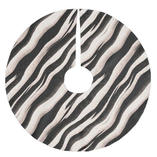 Jupon De Sapin En Polyester Brossé Zebra raye une texture transparente + vos idées (Devant)