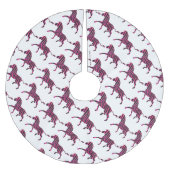 Jupon De Sapin En Polyester Brossé Zebra Silhouette noir et rose chaud (Devant)