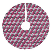 Jupon De Sapin Imitation Lin Festive vacances Poinsettias Motif (Devant)