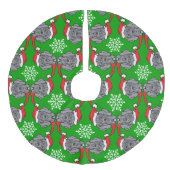 Jupon De Sapin Imitation Lin grand dane de noël (Devant)