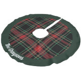 Jupon De Sapin Imitation Lin Holiday Plaid Personalized Christmas Tree Skirt (Angle)