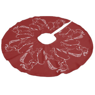 Jupon De Sapin Imitation Lin Hound Chien Arbre de Noël Jupe Chien Jupe Arbre Ju