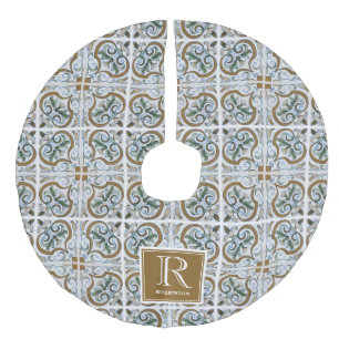 Jupon De Sapin Imitation Lin Intreget Italien Carrelage Motif, Monogramme
