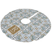 Jupon De Sapin Imitation Lin Intreget Italien Carrelage Motif, Monogramme (Angle)