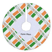 Jupon De Sapin Imitation Lin Irlande Drapeau irlandais Carrelé Personnalisé (Devant)