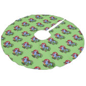 Jupon De Sapin Imitation Lin Jupe d'arbre de Noël moche (Angle)