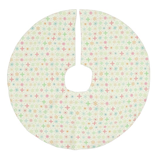 Jupon De Sapin Imitation Lin Jupe d'arbre des étoiles rétro (Devant)