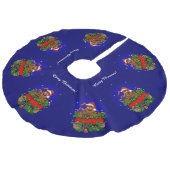 Jupon De Sapin Imitation Lin Lapin de Noël (Angle)