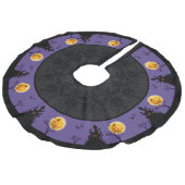 Jupon De Sapin Imitation Lin Maison Hantée éffrayante Halloween chauves-souris  (Angle)