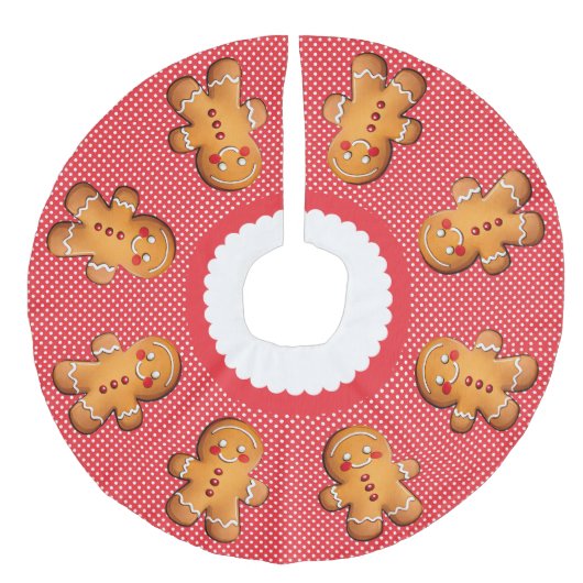 Jupon De Sapin Imitation Lin Monogramme de pain d'épices doux (Devant)