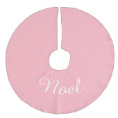 Jupon De Sapin Imitation Lin Nom personnalisé Lumière rose Noël Noël (Devant)