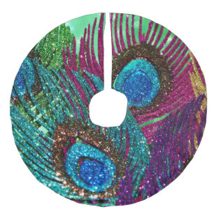 Jupon De Sapin Imitation Lin Paon coloré