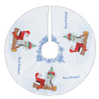 Père Noël avec Renard de lapin et écureuil