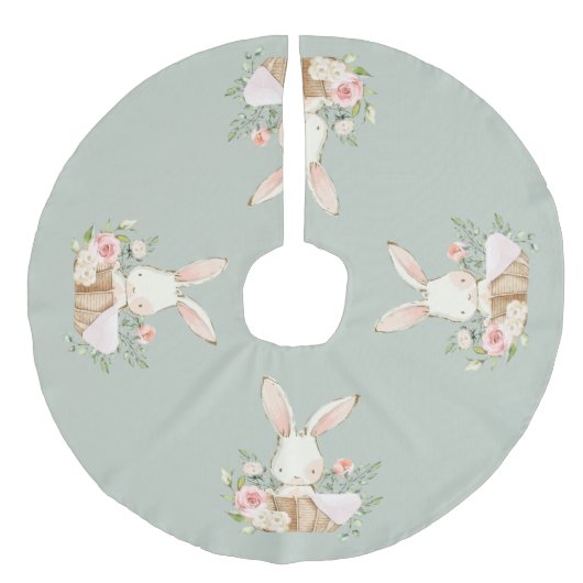 Jupon De Sapin Imitation Lin Sage Green Baby Lapin Lapin Élégant mignon (Devant)