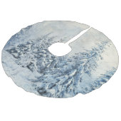 Jupon De Sapin Imitation Lin Scène des neiges des arbres d'hiver (Angle)