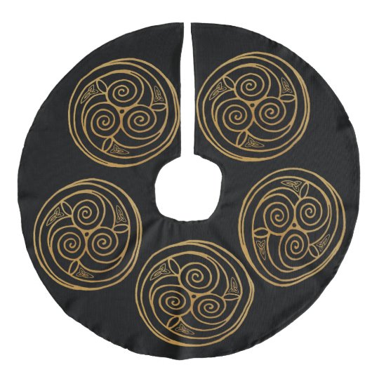 Jupon De Sapin Imitation Lin Triple Celtic Knot Swirl Mandala (Devant)