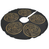Jupon De Sapin Imitation Lin Triple Celtic Knot Swirl Mandala (Angle)