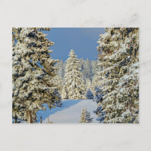 Jura-berg tegen winterzonsondergang in Zwitserland Briefkaart