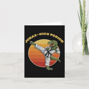 Juras-kick periode Funny Karate Martial Arts Dinos Kaart