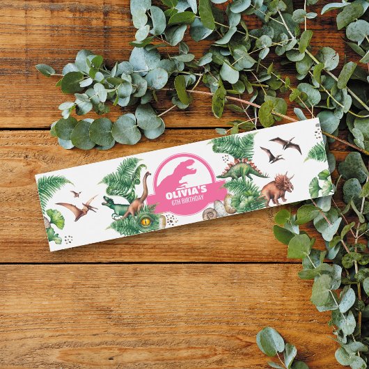 Jurassic Birthday Waterfles Etiket