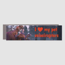 Jurassic Chaos Theory Velociraptor pet Car Magnet