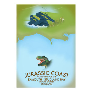 Jurassic Coast Engeland Zuidkust Reisposter Foto Afdruk