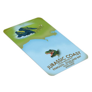 Jurassic Coast Engeland Zuidkust Reisposter Magneet