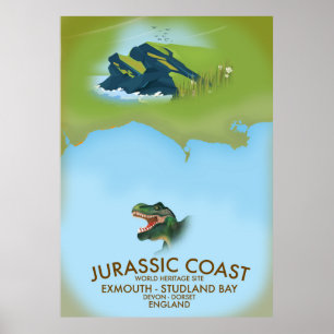 Jurassic Coast Engeland Zuidkust Reisposter Poster