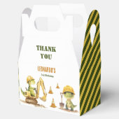 Jurassic Construction Zone Boy Birthday Bedankdoosjes (Geopend)