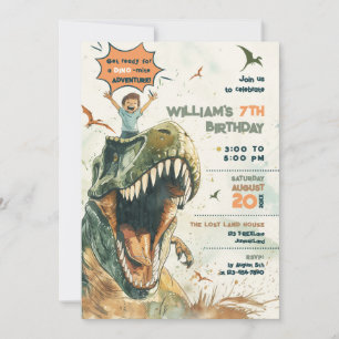 Jurassic Dino Ride 2 Verjaardagsfeest Kaart