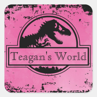 Jurassic Dino roze Stickers