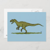 Jurassic Dinosaur Allosaurus Briefkaart (Voorkant / Achterkant)