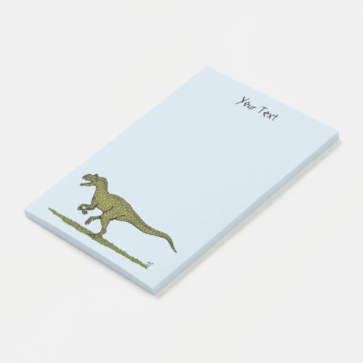 Jurassic Dinosaur Allosaurus Post-it Notes (Schuin)