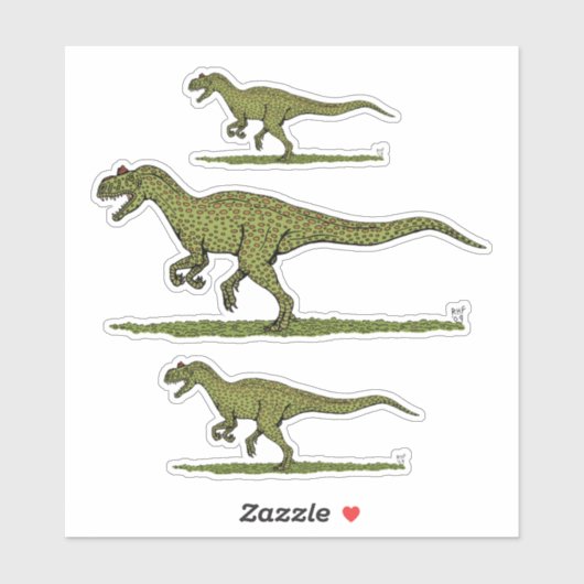 Jurassic Dinosaur Allosaurus Sticker (Vel)
