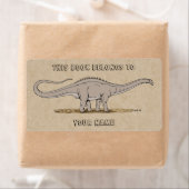Jurassic Dinosaur Apatosaurus Bookplaat Etiket (Insitu)