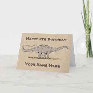 Jurassic Dinosaur Apatosaurus Carte d'anniversaire