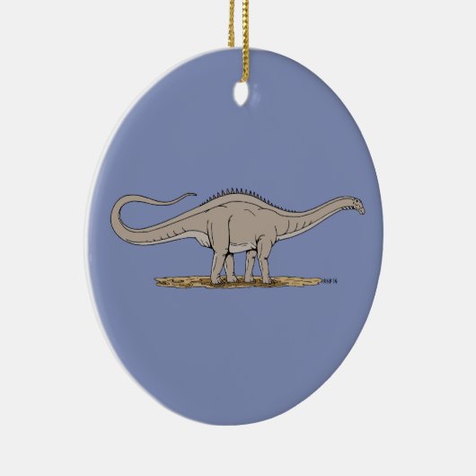 Jurassic Dinosaur Apatosaurus Keramisch Ornament (Rechts)