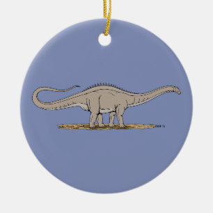 Jurassic Dinosaur Apatosaurus Keramisch Ornament