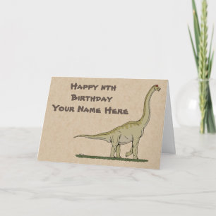 Jurassic Dinosaur Brachiosaurus Verjaardag Kaart