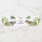 Jurassic Dinosaur Étiquette de bouteille d'eau d'a (Étiquettes simples)