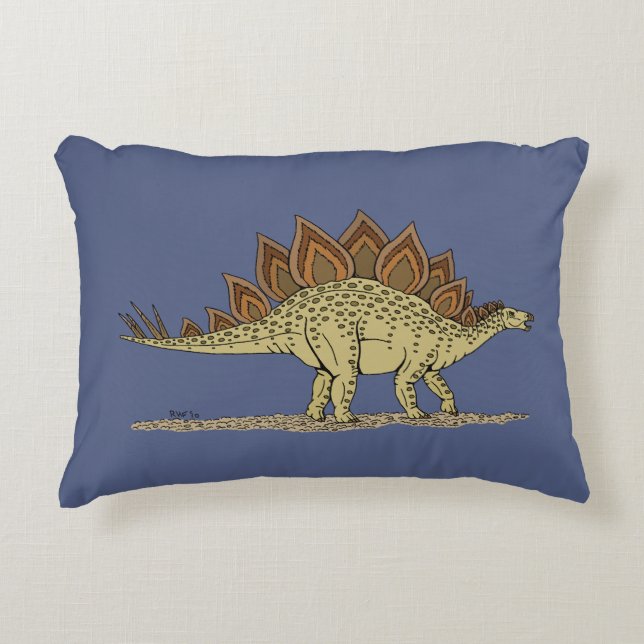 Jurassic Dinosaur Stegosaurus Decoratief Kussen (Voorkant)