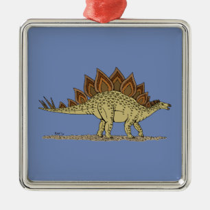 Jurassic Dinosaur Stegosaurus Metalen Ornament