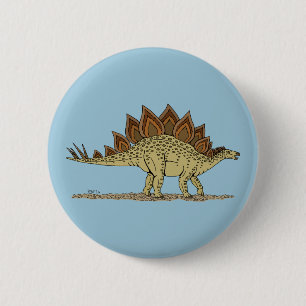 Jurassic Dinosaur Stegosaurus Ronde Button 5,7 Cm