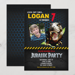 Jurassic Dinosaur ThACHT Birthday Party Kaart