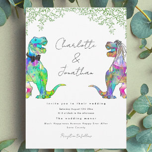 Jurassic Dinosaur Thème Faire-part de mariage