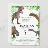 Jurassic Dinosaures jungle Invitation (Devant)