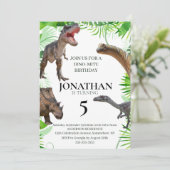 Jurassic Dinosaures jungle Invitation (Debout devant)
