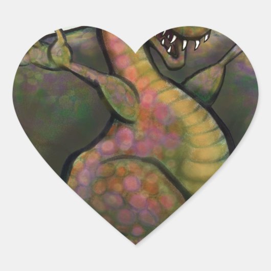 Jurassic Dinosaurs Hart Sticker (Voorkant)