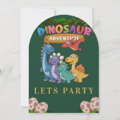 Jurassic Dinosaurs Themed Invitation (Dos)