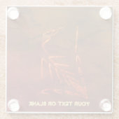 Jurassic Fossil Glazen Onderzetter (Achterkant)